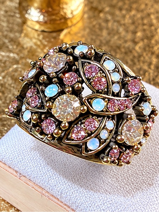 Heidi Daus Jewelry - Heidi Daus "Fantasy in Flight" Dragonfly Crystal Band Ring Bronzetone *Size 8